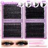 36 Rows 9-16mm Length 3D Faux Mink Lash Bond and Seal Fake Eyelash  Makeup Enhancement