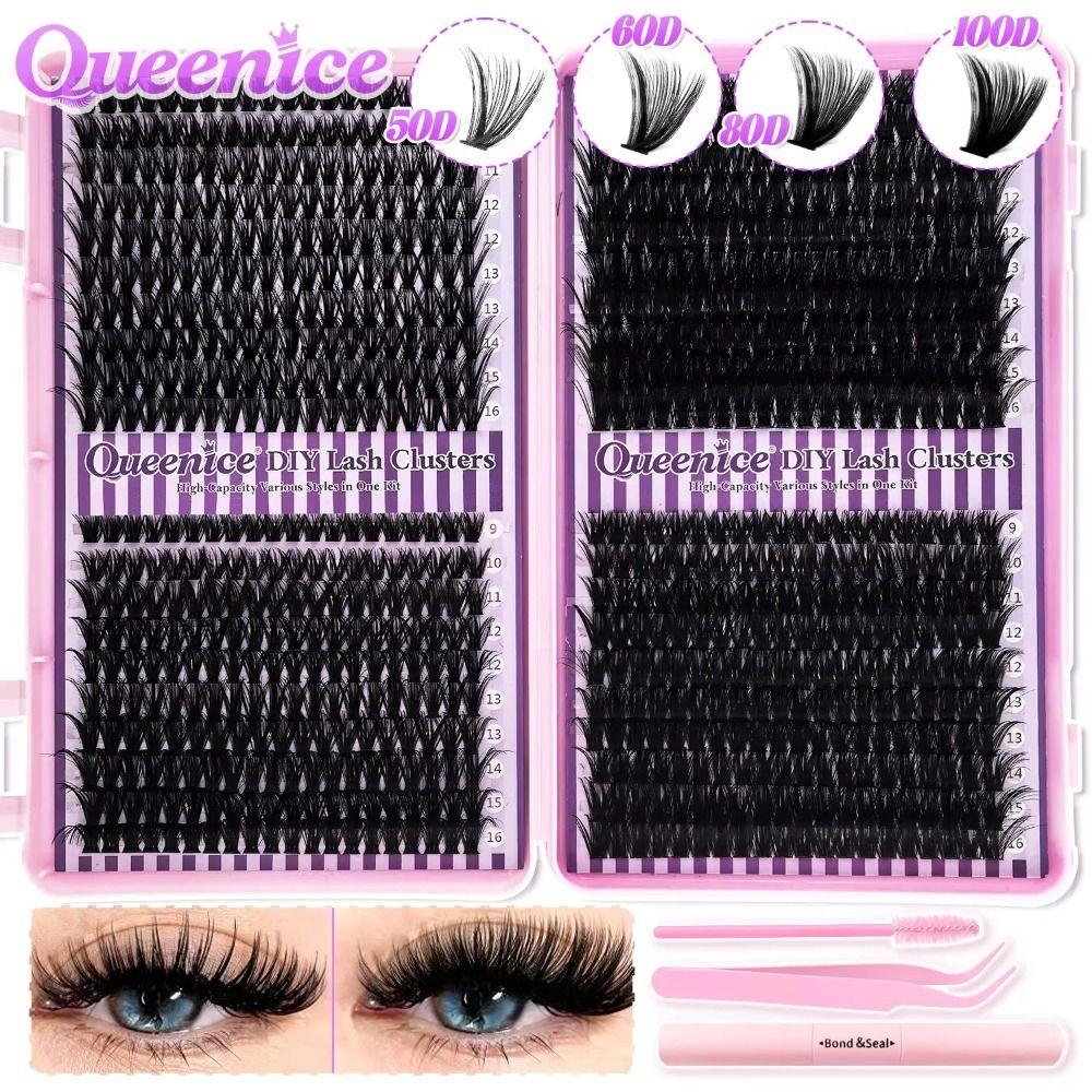 36 Rows 9-16mm Length 3D Faux Mink Lash Bond and Seal Fake Eyelash Makeup Enhancement