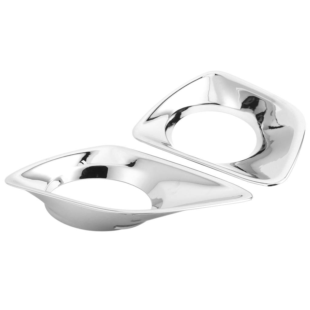 2Pcs Front Fog Lamp Cover Trim Chrome Plating Foglight Decor Fit for Nissan Navara NP300 Frontier