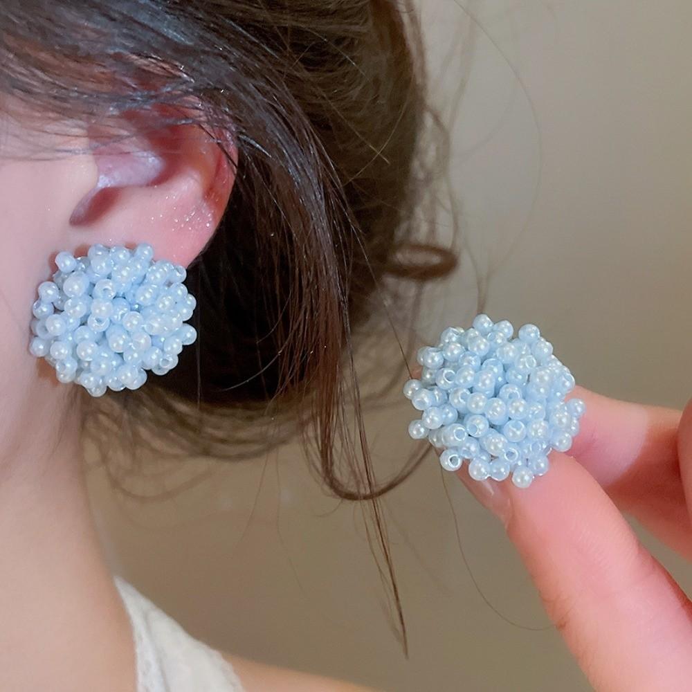 5 Pairs Floral Acrylic Flower Stud Earrings Acrylic Korean Style Earrings  Girl Gift