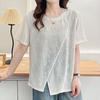 Navava Women Cross PoinT Embroidery ShorT Sleeve T shirT nT2595