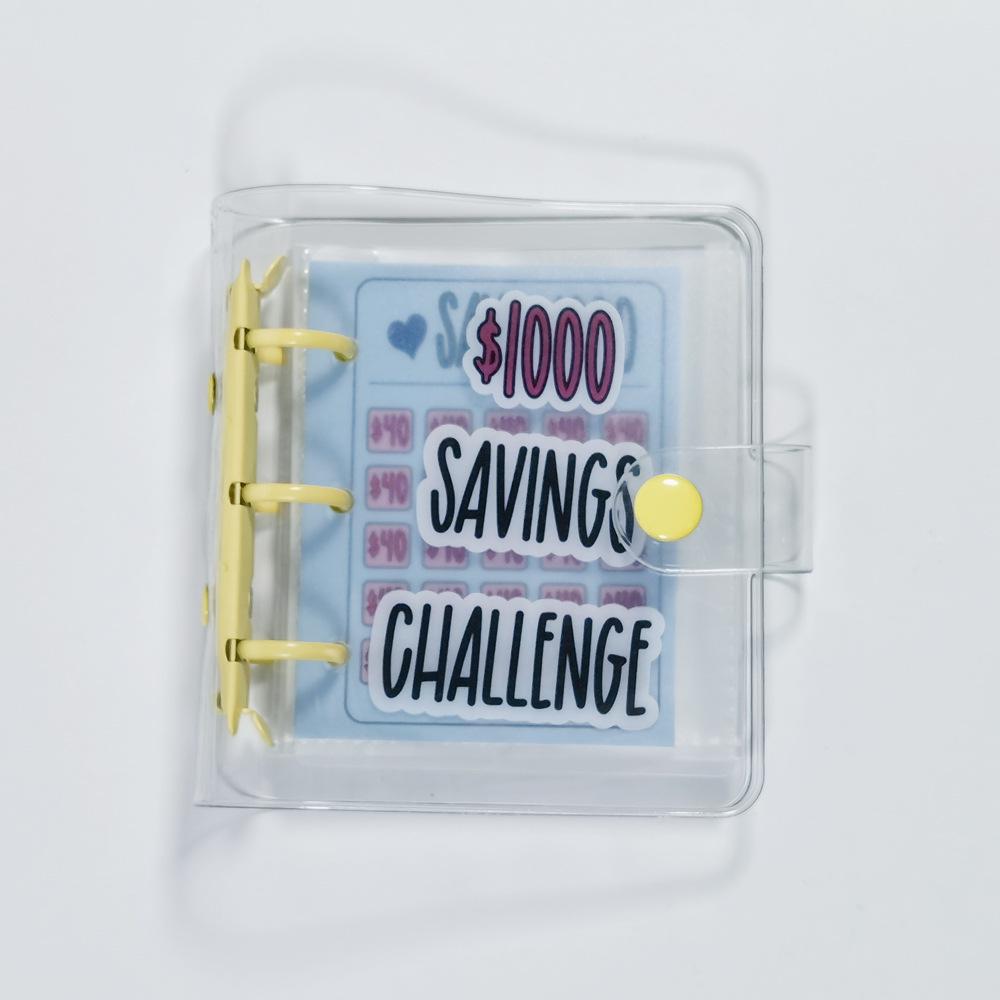 Cross-border Mini Cash Saving Binder: Loose-leaf Money Bag and Savings Challenge Book