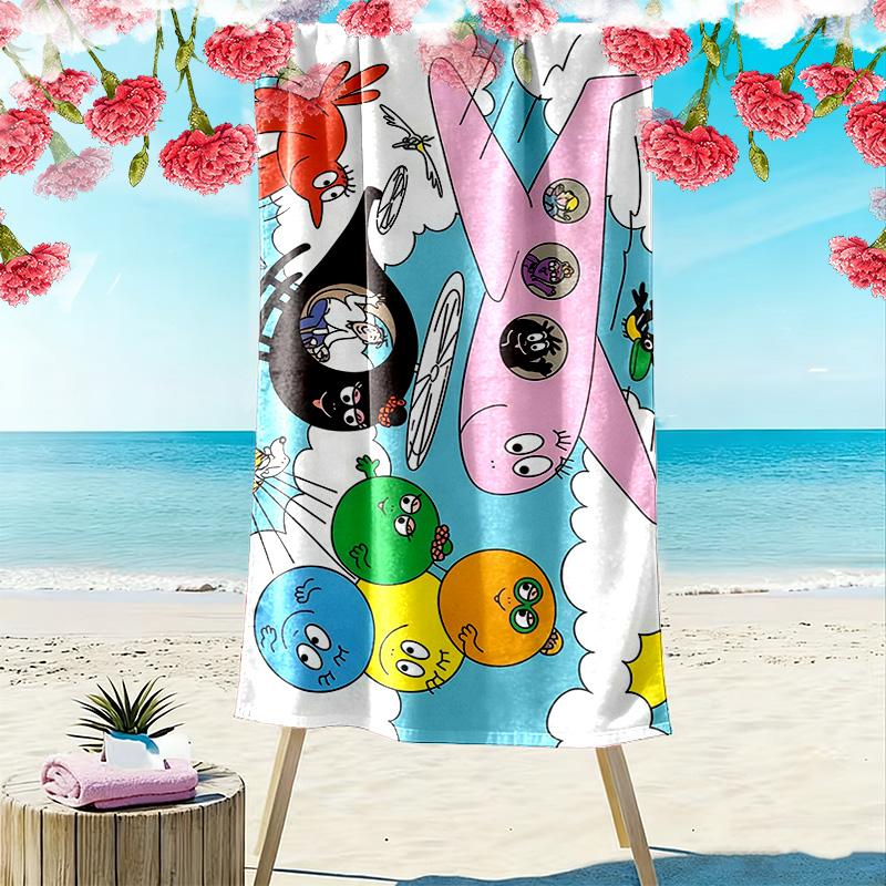 Barbapapa3 Print Beach Towel, Large Soft Quick Dry Towel for Beach Camping Swimming