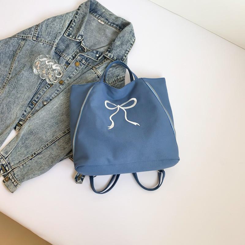 Trendy Fashionable 2024 Casual Womens Tote Bag Large Capacity Shoulder Bag For Everyday Use синий