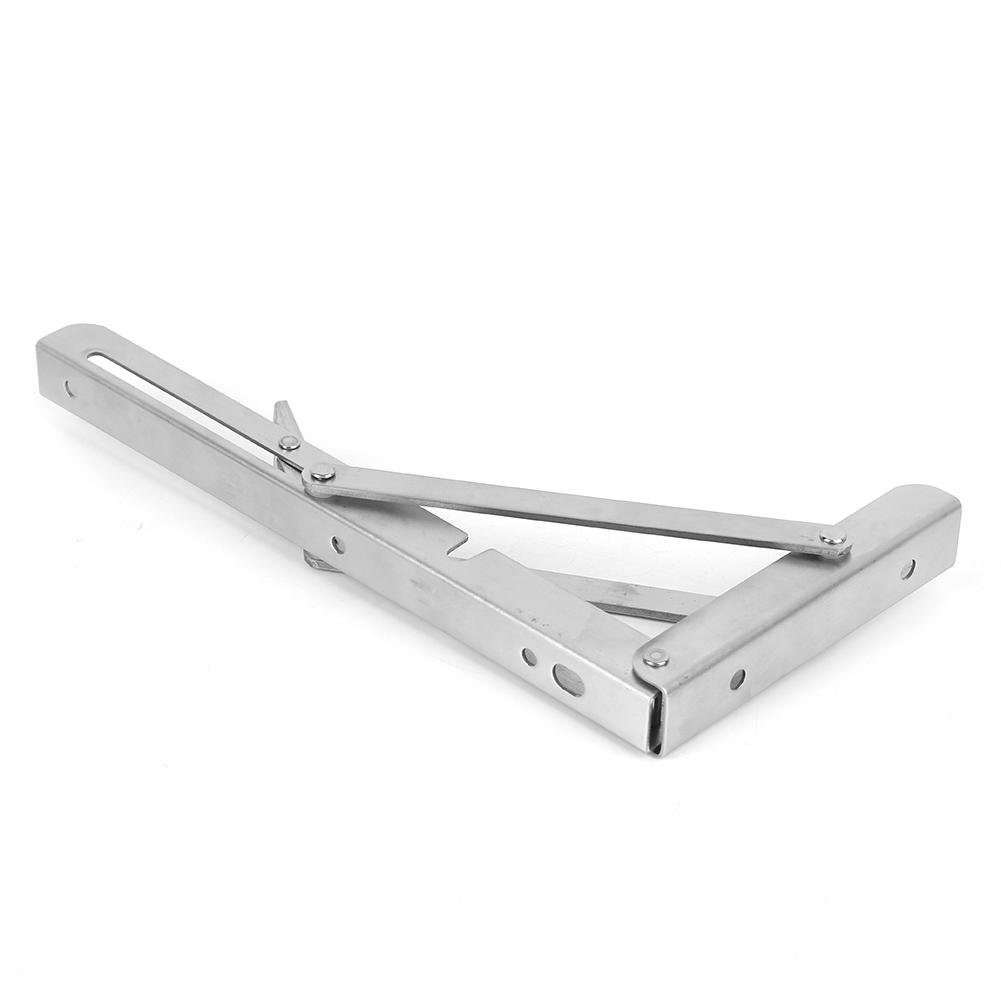 2Pcs Stainless Steel Triangular Folding Bracket Wall Shelf Support Heavy Duty Fixing Bracket