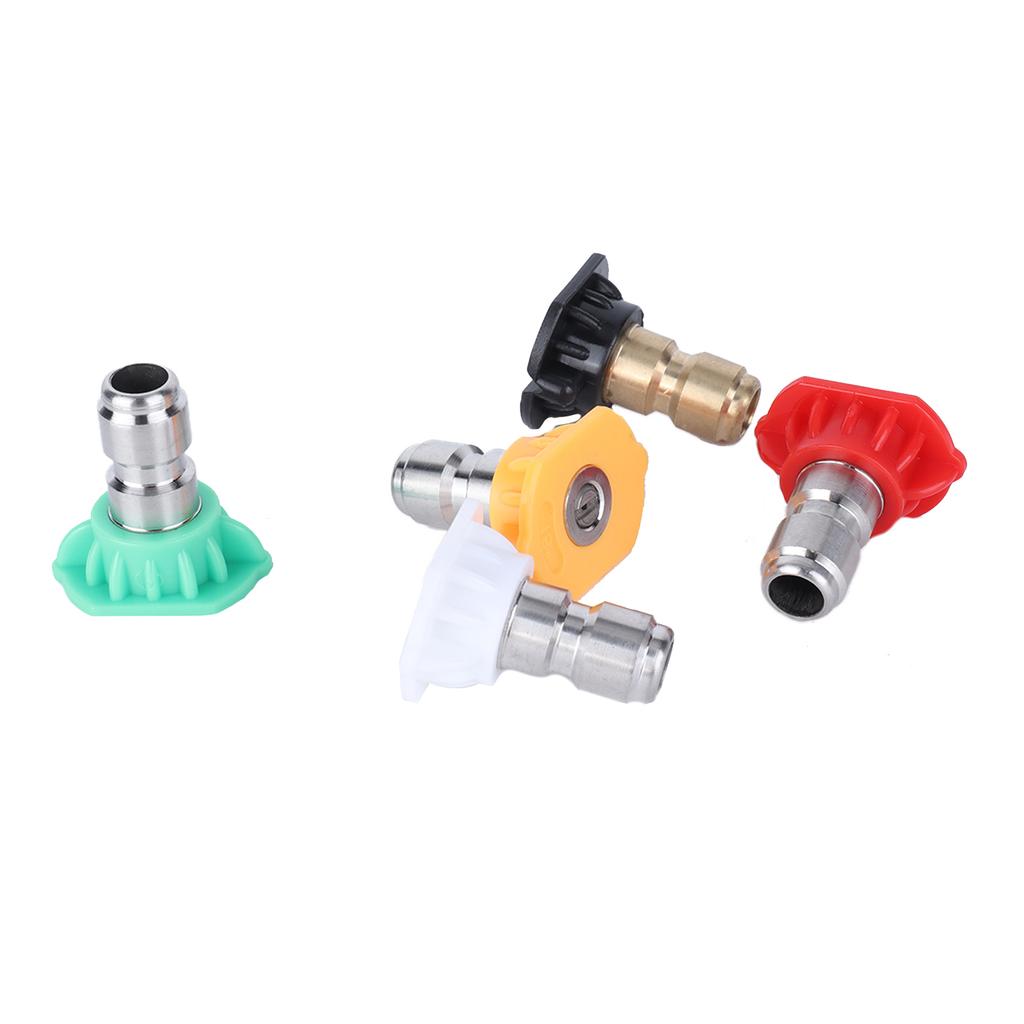 5PCS Stainless Steel High Pressure Washer Spray Nozzle Tips Quick Connector Pressure Washer Accessories