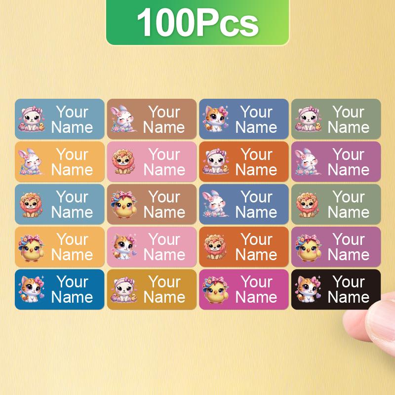 

Personalized Name Tags - Waterproof Stickers for Books, Pens, Pencil Cases, School Gear, Mugs | Durable & Stylish 3X0.13CM