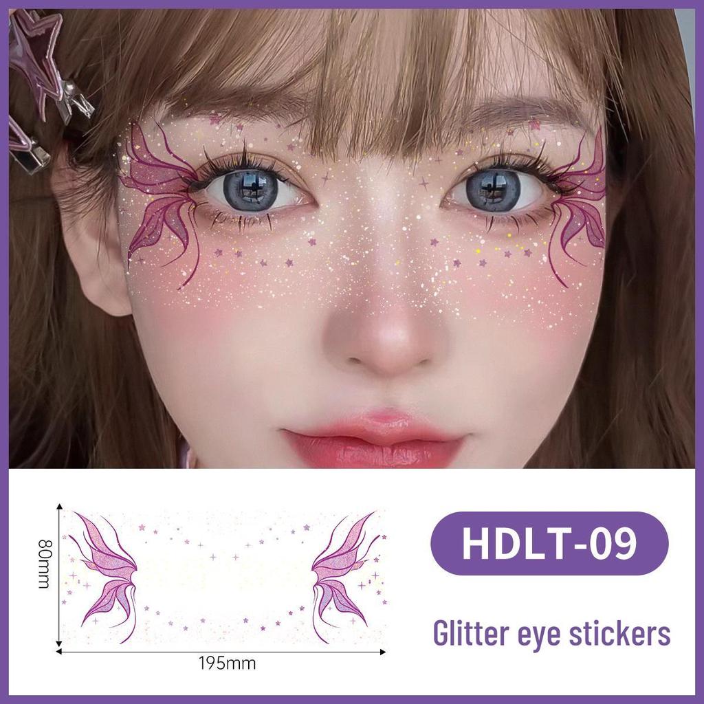 Glitter Butterfly Eye Tattoos: Waterproof, Sweatproof, Anti-Reflective Party Stickers