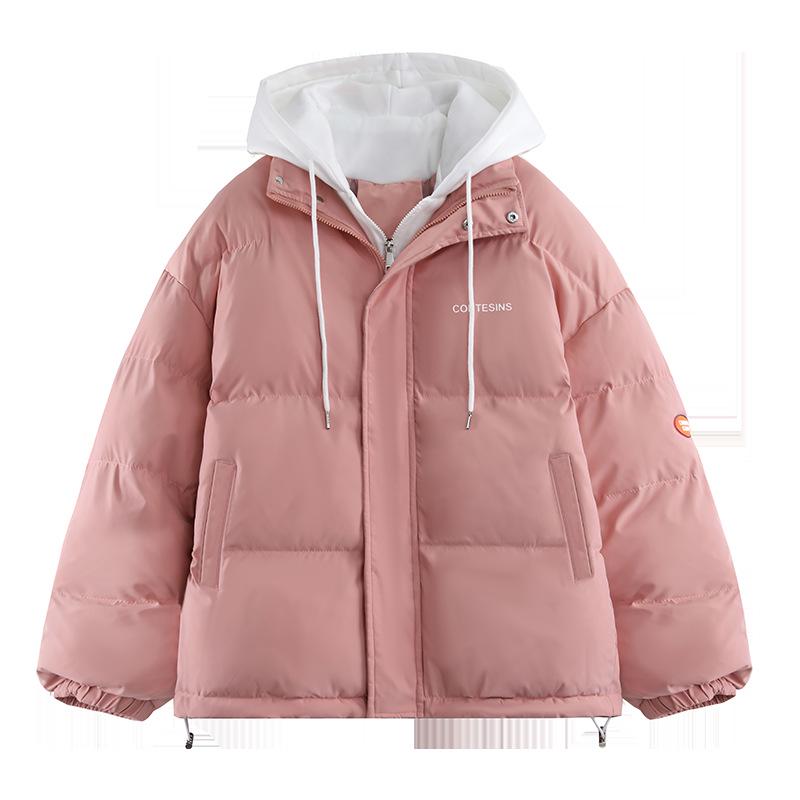 2024 Winterjacke aus verdickter Baumwolle im koreanischen Stil mit Kapuze für Damen