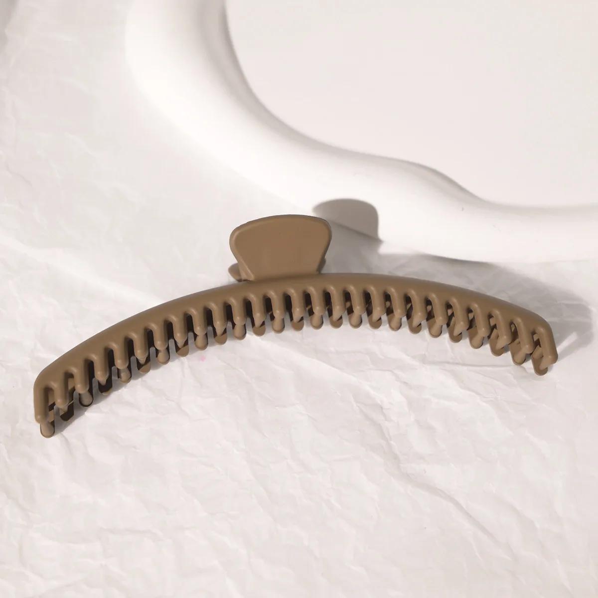 

Новый большой размер зажим для захвата для девочек женщин зажим для акулы фиксированный обильный волосы матовый красочный простота модная шпилька кофейный