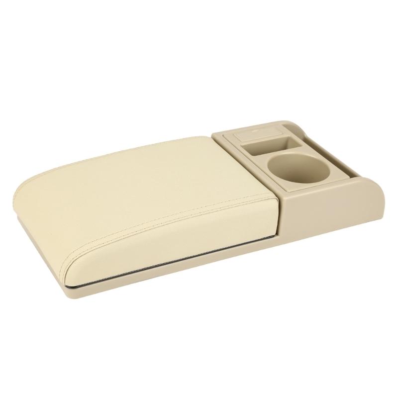 Universal Center Console Armrest Cushion for Vehicle SUV Auto Breathable Pad Seat Elbow Support with Storage Compartment