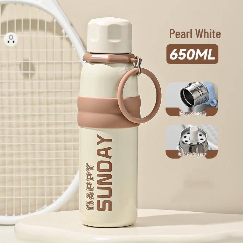 Li Shen Portable Insulated Straw Water Bottle