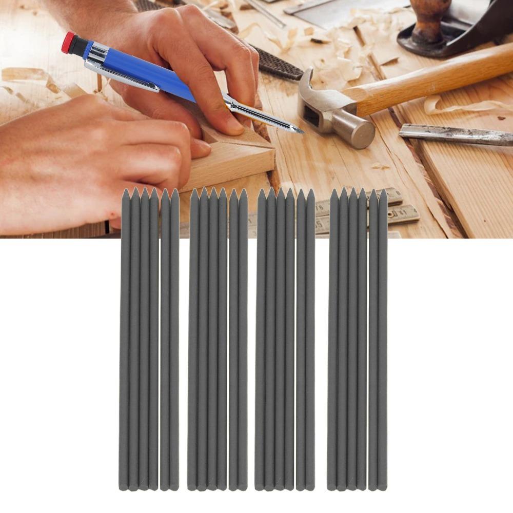 24pcs Black /Yellow Carpenter Pencil Refill HB Refill Mechanical Pencil Refill Study Use чёрный