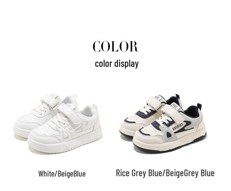 ABC Kids 6137 Unisex Casual Sneakers - Autumn 2025 White Hook-and-Loop Shoes