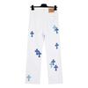 7705 CHROME HEARTS Men's and Women's American Style Trendy Jeans with Fabric Patches, Casual and Fashionable High Street Pants