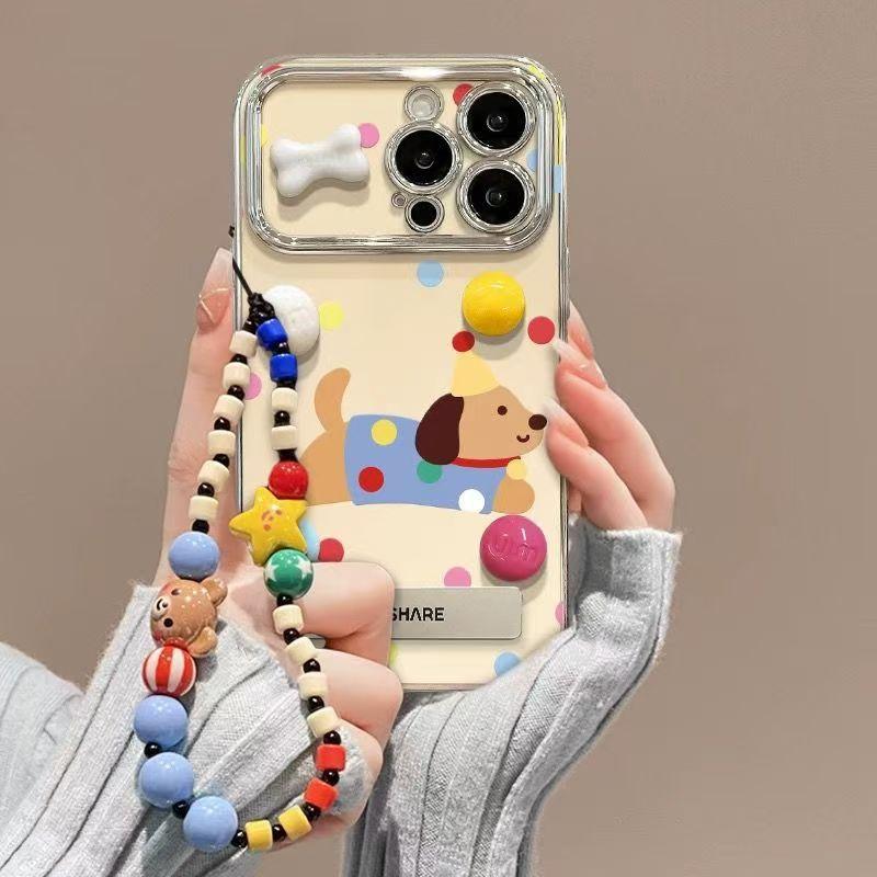 Polka Dot Dachshund Compatible with Apple 16 Pro Max Phone Case 14 Pro 13/12 Full Coverage 15 Window XS/15P Soft