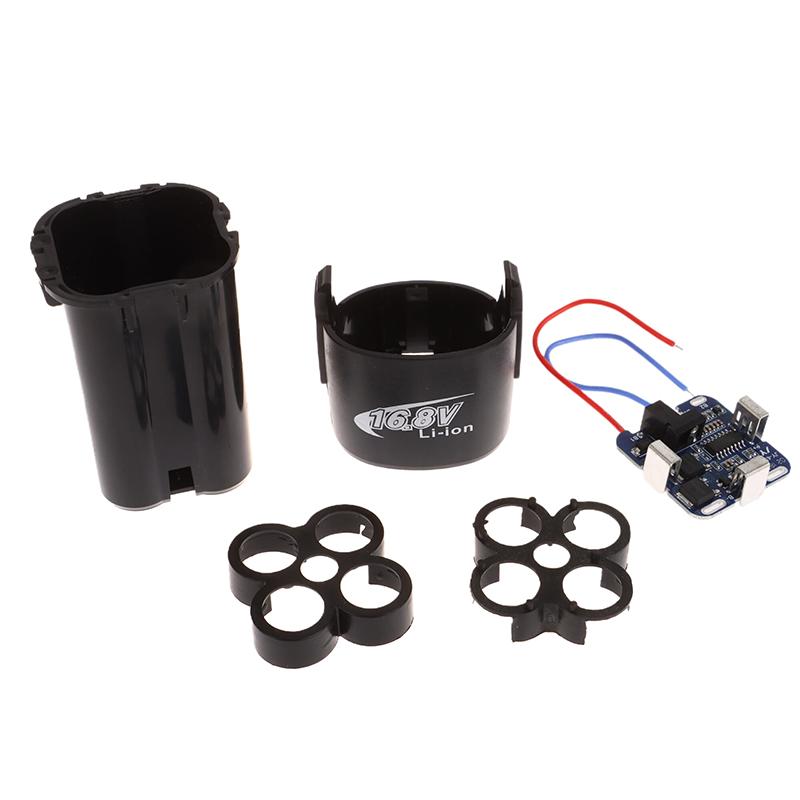 4S Bms 18650 Lityum Pil Depolama Kutusu 16.8V Bms Pcba Elektrikli Alet İçin Tutucu Nikel Kapasite Etiketi Pil Olmadan