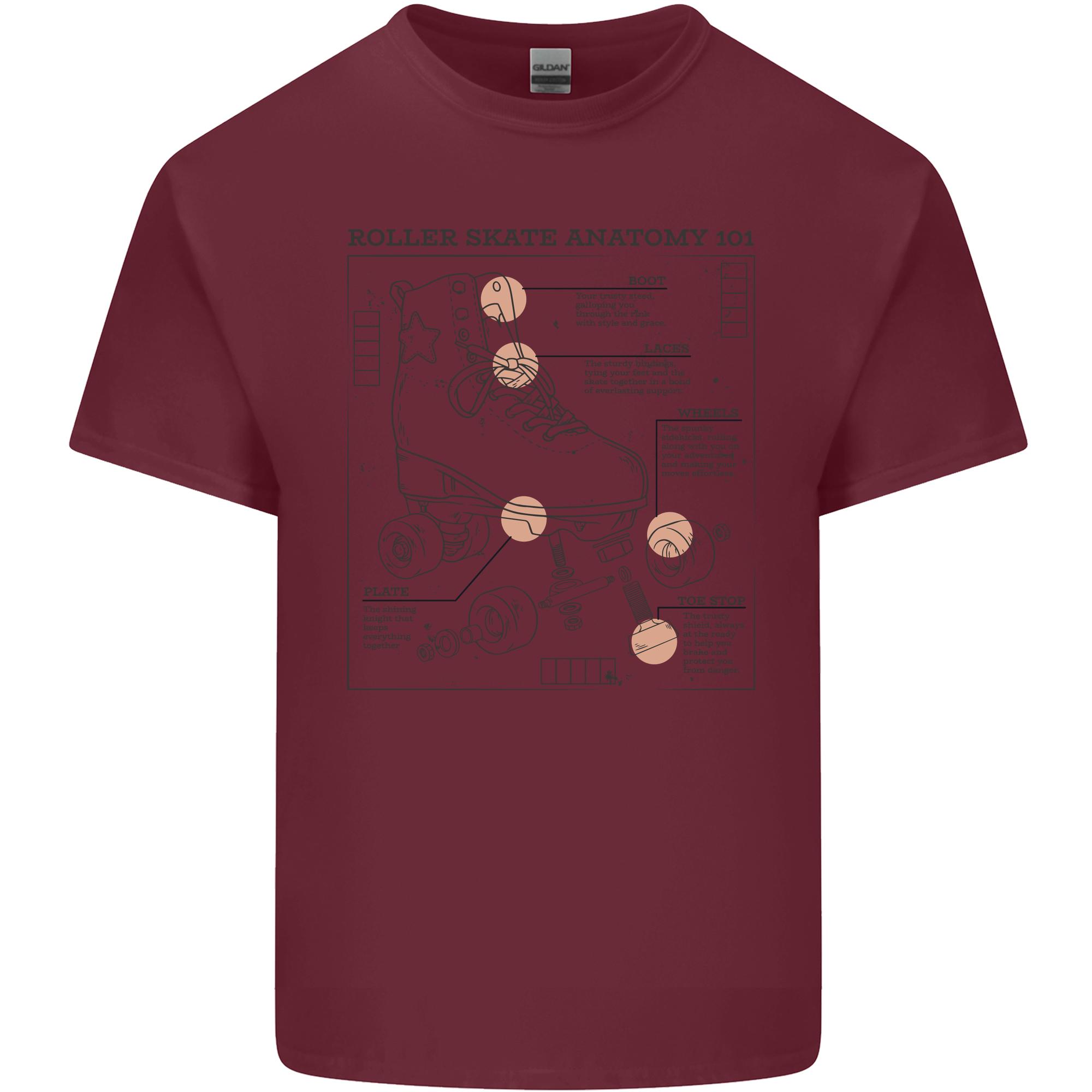 Roller Skating Boot Blueprint Unisexs Light Cotton TShirt S