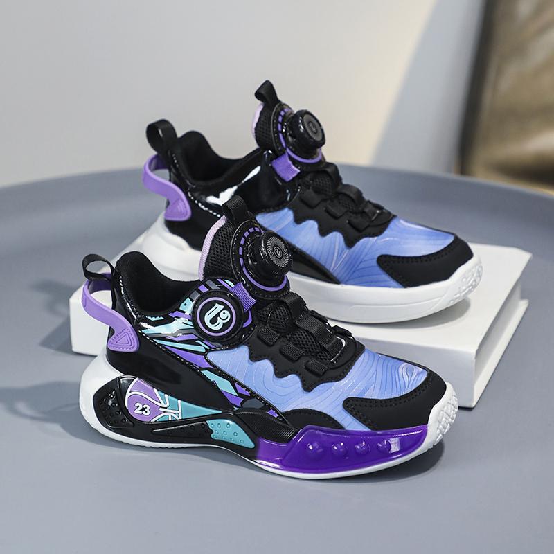 32-41 Kinder Modische Leichte Atmungsaktive Drehknopf Basketballschuhe Sportschuhe Laufschuhe für Mädchen