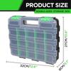 Transparent Plastic Tool Organizer Box Adjustable Compartment Secure Lock Ergonomic Handle for Hardware Accessories