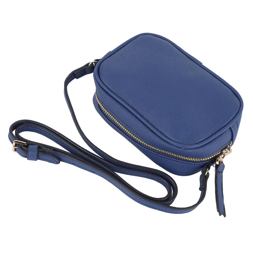 Shoulder Bag Durable PU Mini Shoulder Bag Women Casual Portable Shoulder Bag for Commuting Blue