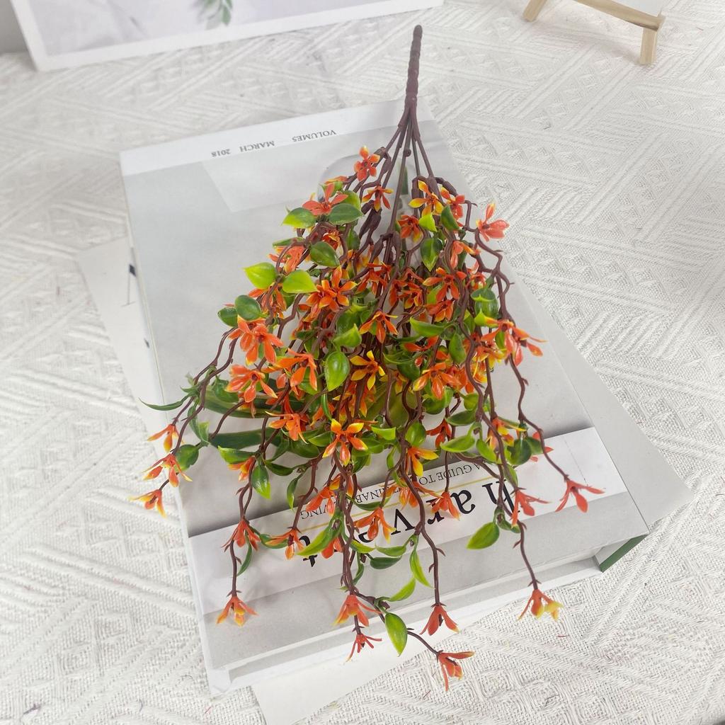 Simulation Artificial 5-Fork Plum Blossom Green Plant Fake Flower Small Fresh Lilac Home Outdoor Decoration
