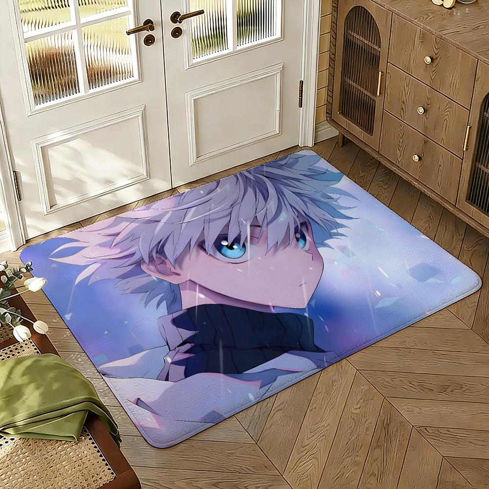 Killua Zoldyck Floor Mat Soft Thickened Absorbent Non-Slip Bedroom Living Room Door Mat Home Decor Flannel Rugs