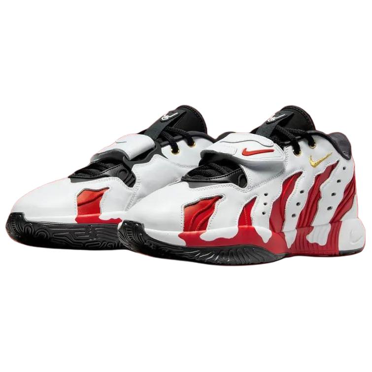 New Nike Lebron 21 Anti Slip Wear Resistant Low Top Basketball Shoes Men's White Red HV1222-100