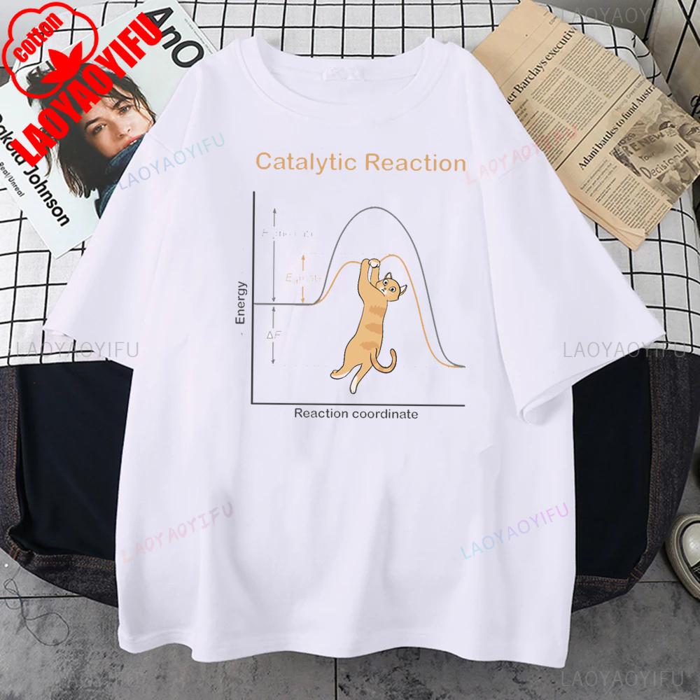Chemistry Science Physics Mathematics Printed T-shirt Creativity Style Casual for Daily Wear and Casual Outings Harajuku
