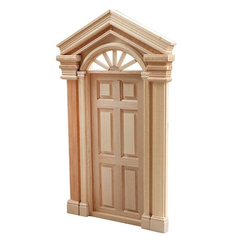 Customizable Blank Door With Realistic Openable Design For Miniature Collector And Model Builders Doll House Accessory