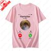 Dank Meme Hamster Staring Front Camera Hampter Calling Tshirt Fashion Streetwear Unisex Tops Men Women Cotton Trending Cool Tees