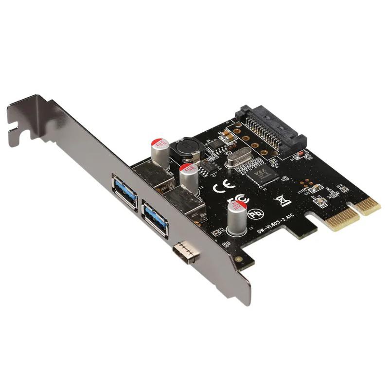 

TXB055 USB3.1 Type-C+Подвійний USB3.0 Type-A Карта розширення PCI-E As Shown A
