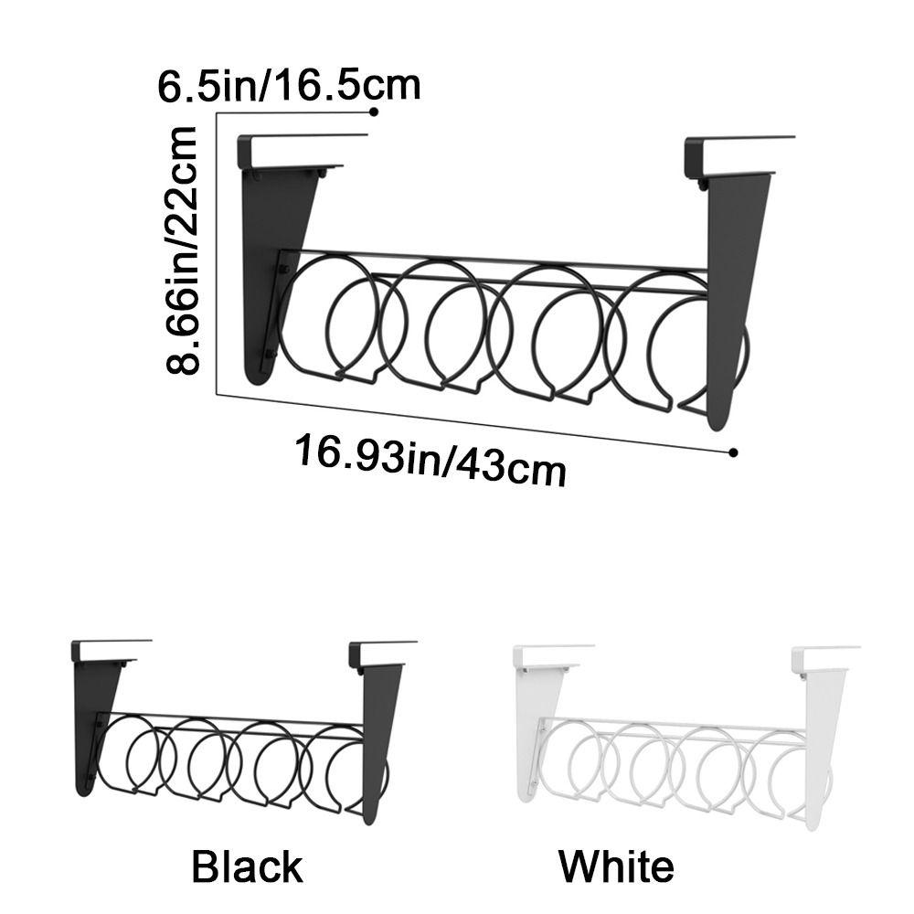 Wall Mounted Under Cabinet Water Bottle Organizer Carbon Steel Cup Storage Rack  Kitchen