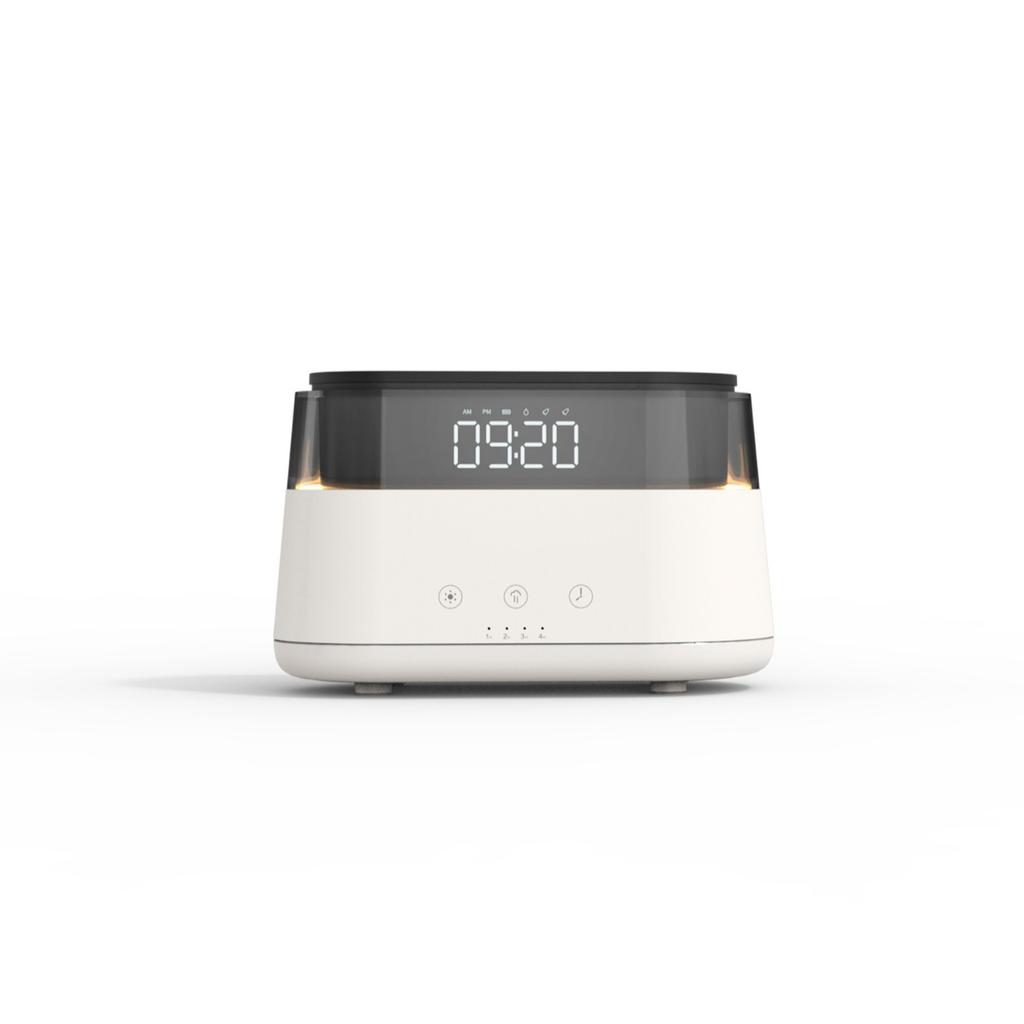 Clock flame aromatherapy machine usb home atmosphere light bedroom alarm clock automatic aromatherapy machine silent air humidifier