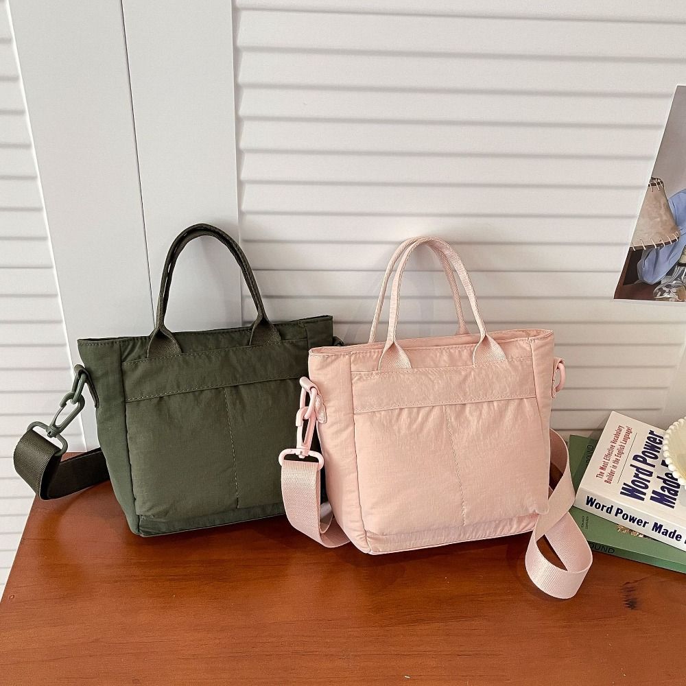 Simple Harajuku Style Women Shoulder Sling Bag Solid Color Going To Work Handbag Lightweight Crossbody Bag For Students Girls