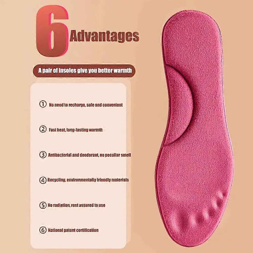 Elastic Velvets Warm Heating Insoles Comfortable Washable Shoes Insert for Shoes Boots