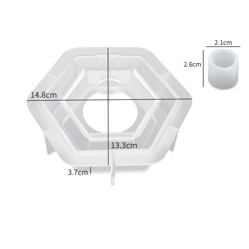 Epoxy Resin Crystal Glue Mold Oval Square Hydroponics Test Tube Flower Nursery Table Vase Silicone Mold