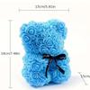 1pc Valentine's Day Gift Creative Rose Bear Gift PE Flower Romantic Foam Bear Hug Bear