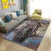 3D Retro Vintage Motorcycle Area Rug Large,Carpet Rug for Living Room Bedroom Sofa Decoration,Doormat Kitchen Non-slip Floor Mat