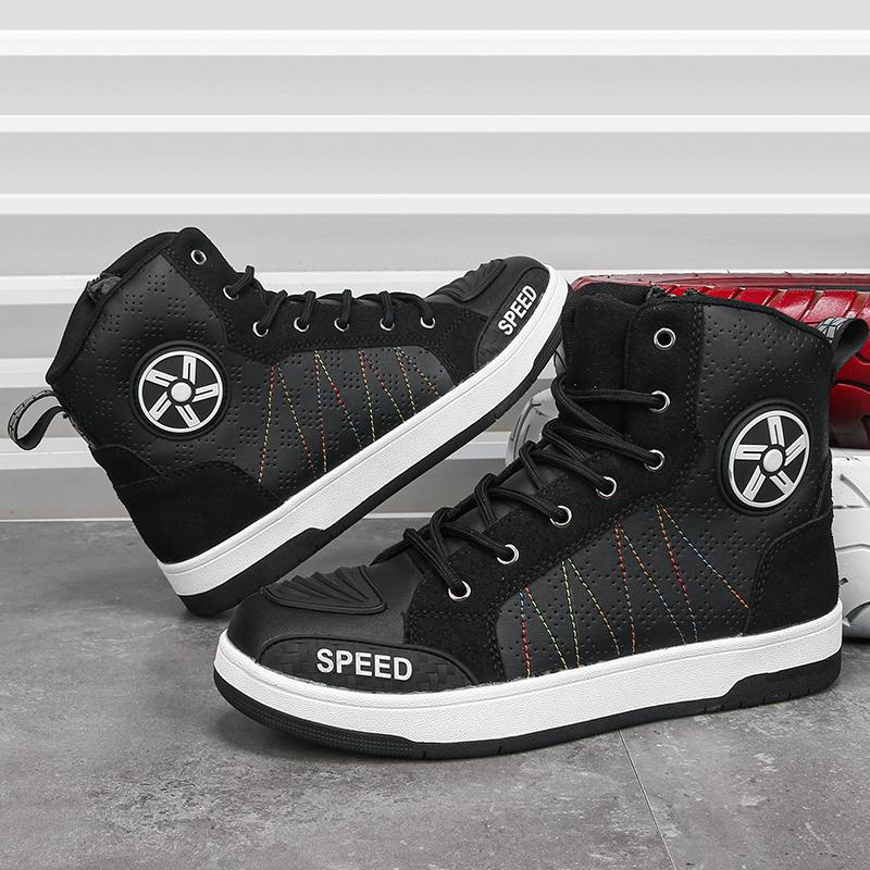 

Мужские мотоциклетные ботинки Защита от падений Мотоциклист Дорожные гоночные Повседневная обувь Женские ботильоны Обувь для мотоцикла Ботинки для мужчин 39 чёрный