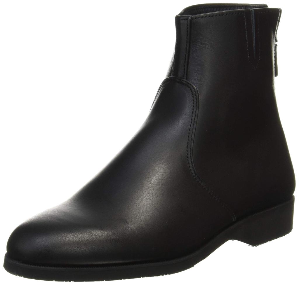 NANKAI Short Cowhide Size Made in Boots, Leather, Black, 25.5cm, Japan, NTB-21