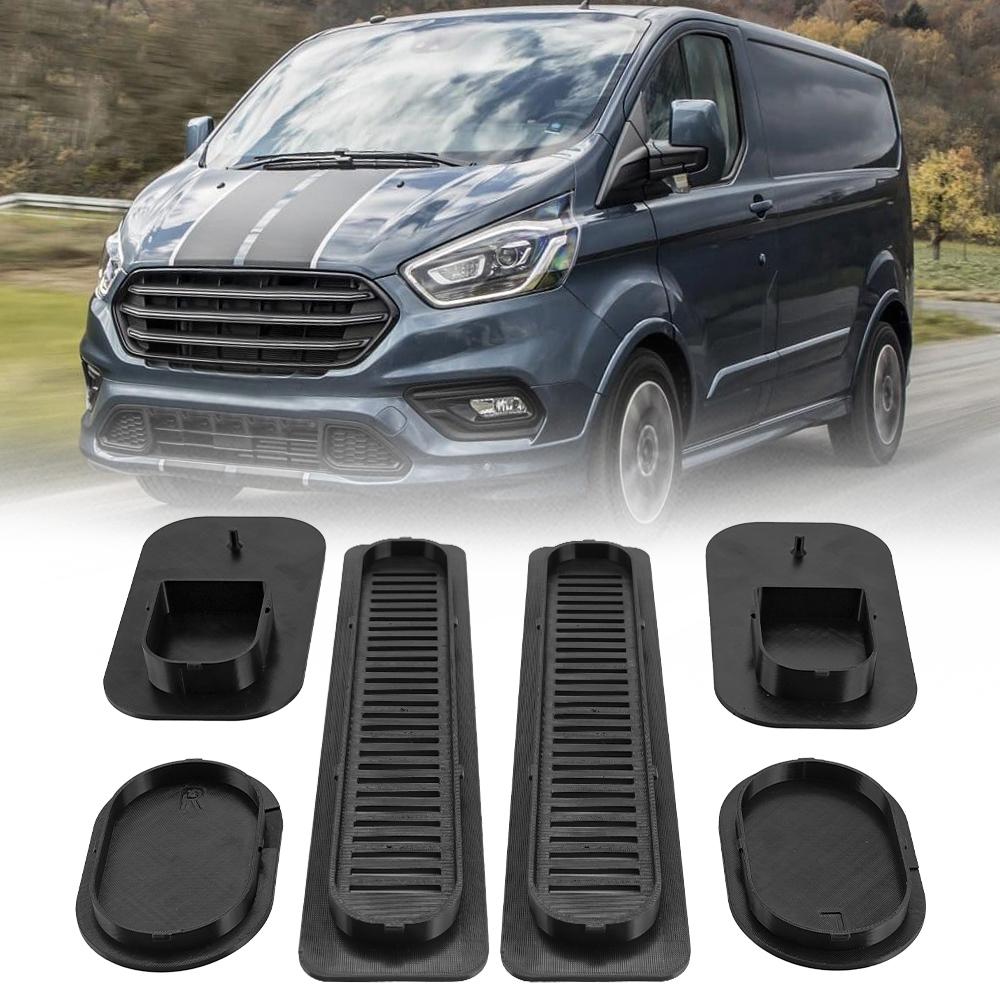 

Комплект крышек задних фонарей для модификации кемпера, комплект крышки доступа к С-стойке для фургона Ford Transit Custom чёрный