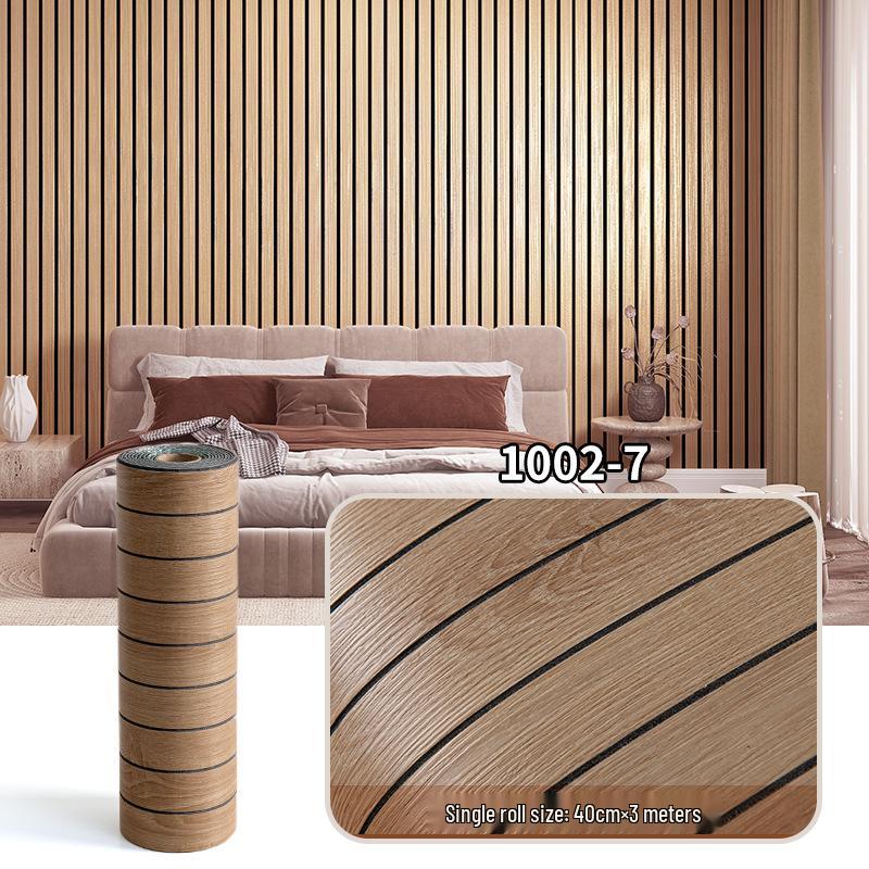 3D Wood Grain Self-Adhesive Waterproof Wall Panel Decor