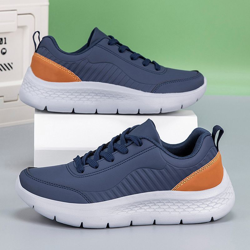Men's shoes autumn new leather soft-soled waterproof sports shoes casual summer non-slip lightweight shock-absorbing running shoes