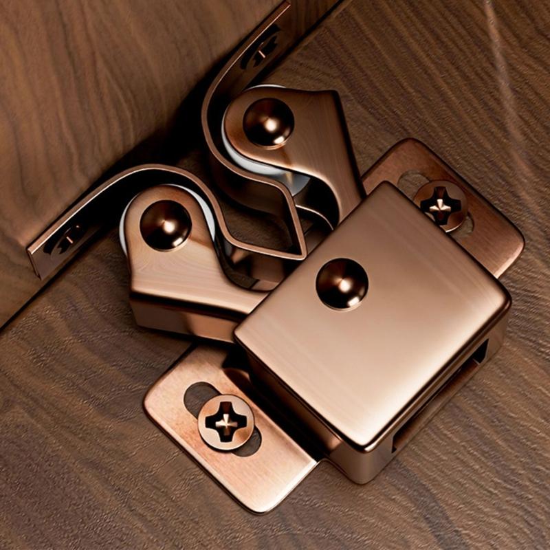 Cabinet Latches, Furniture Cabinet Roller Hardware with Shaped Mating Plate for Kitchen Cabinets, Wardrobes, and Bookcase Units