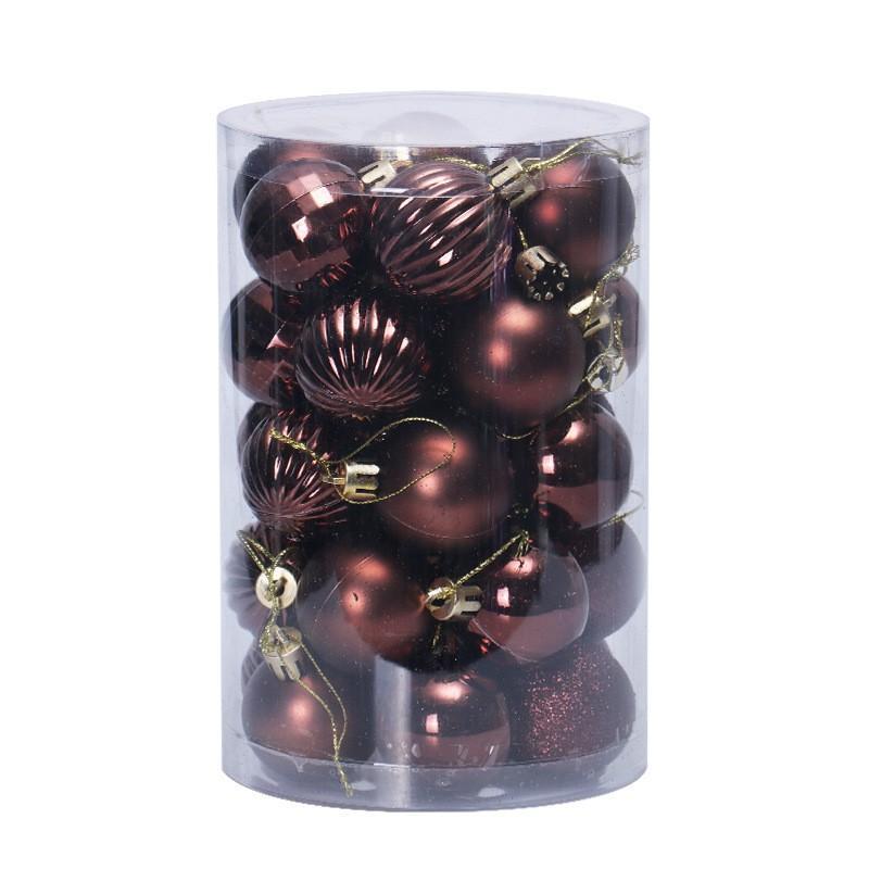 34pcs Christmas Ornament Set 4cm Decorative Baubles Tree Hanging - Assorted Colors Shapes