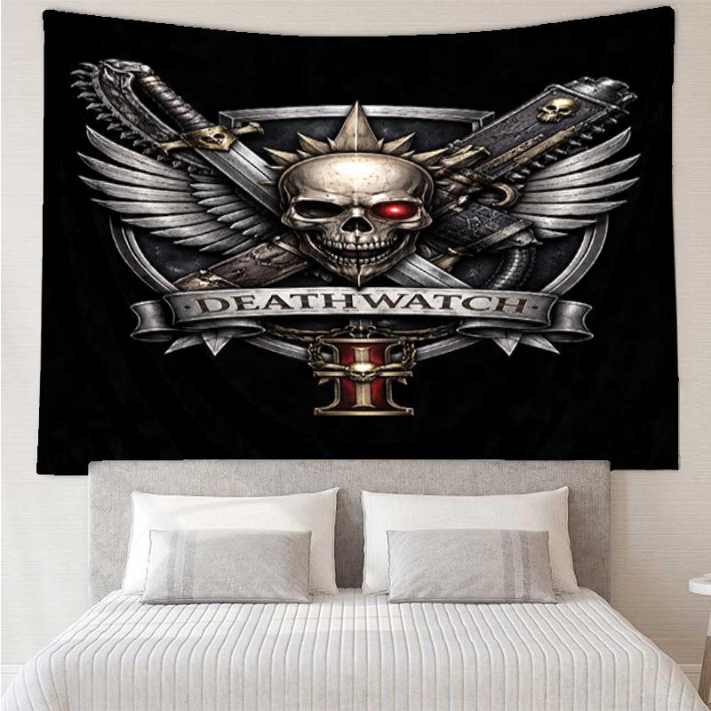 Warhammer 40k Druck-Wandteppich, Hintergrund, Einfache Montage, Ideal für Schlafzimmer, Büro & Wohnzimmer, mit Ästhetischer Wanddekoration.
