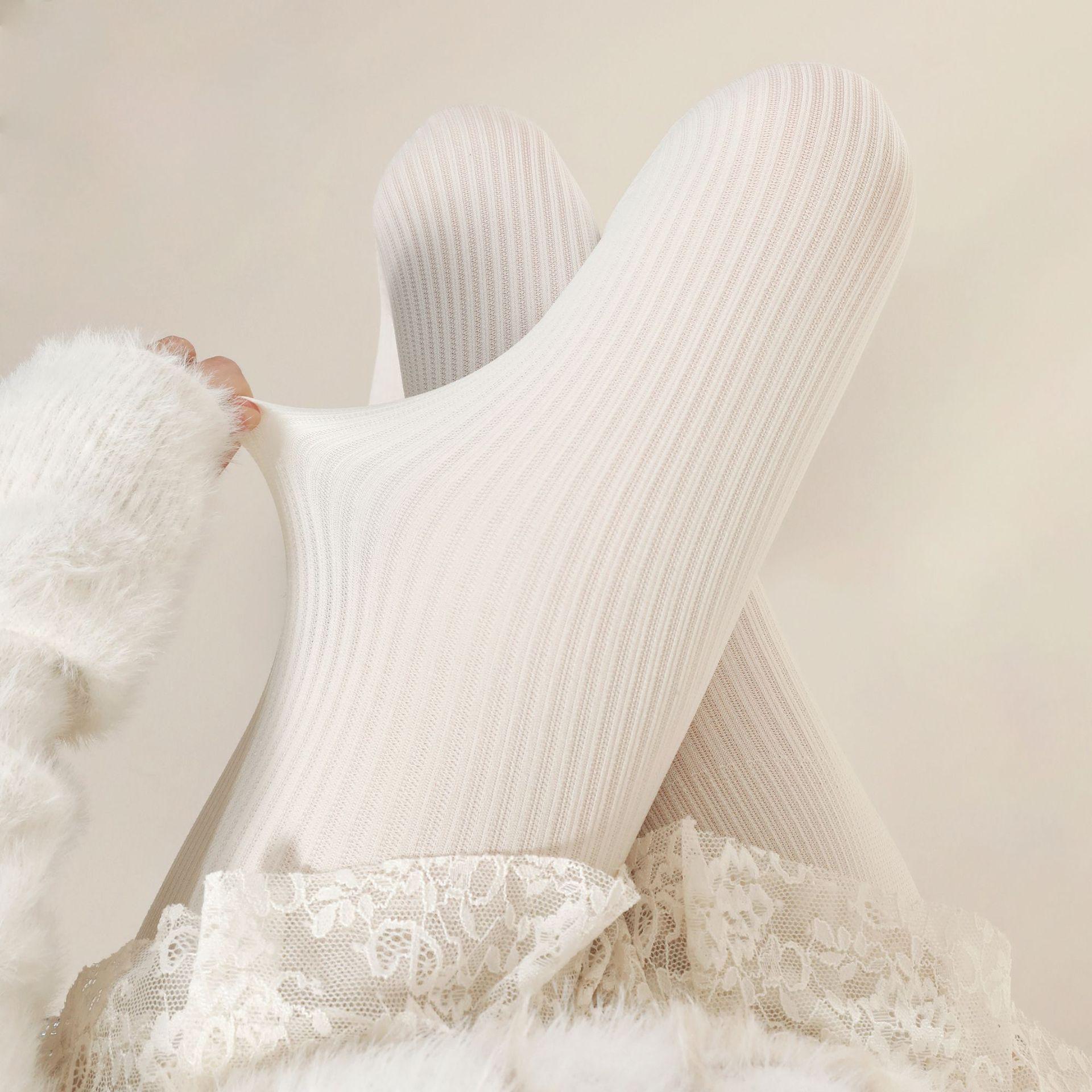 

Velvet thin pantyhose, high elasticity, anti-snag, non-slip leggings jk Hot girl layers with striped thick black pantyhose Average Size【Velvet】
