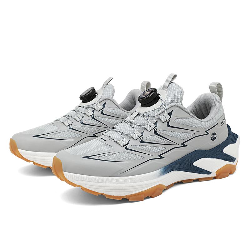 New Outdoor Running Buffer Mountaineering Sneakers Breathable Mesh Casual Sneakers Couple Shoes 36-45 Tri Color