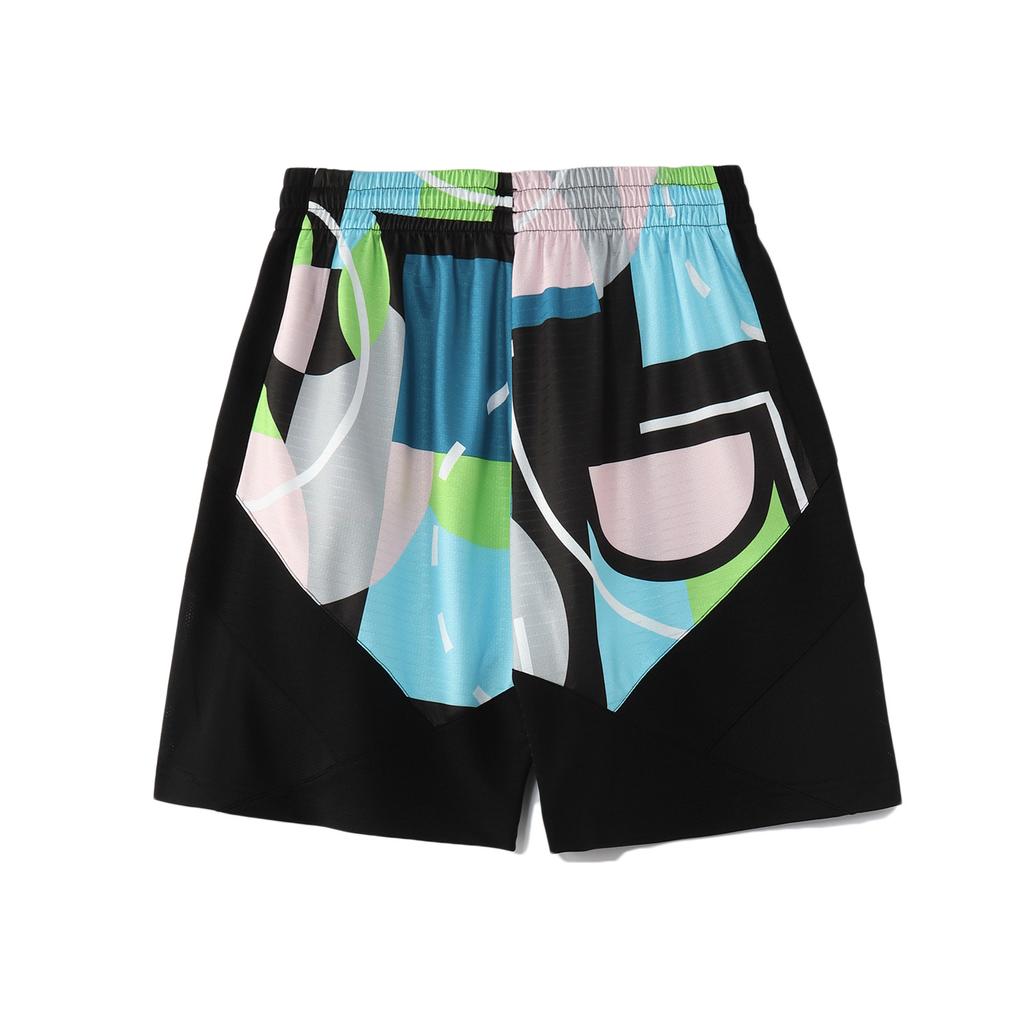 Li Ning Classic Pattern Loose Casual Sports Shorts Unisex Shorts Black AAPR215-4